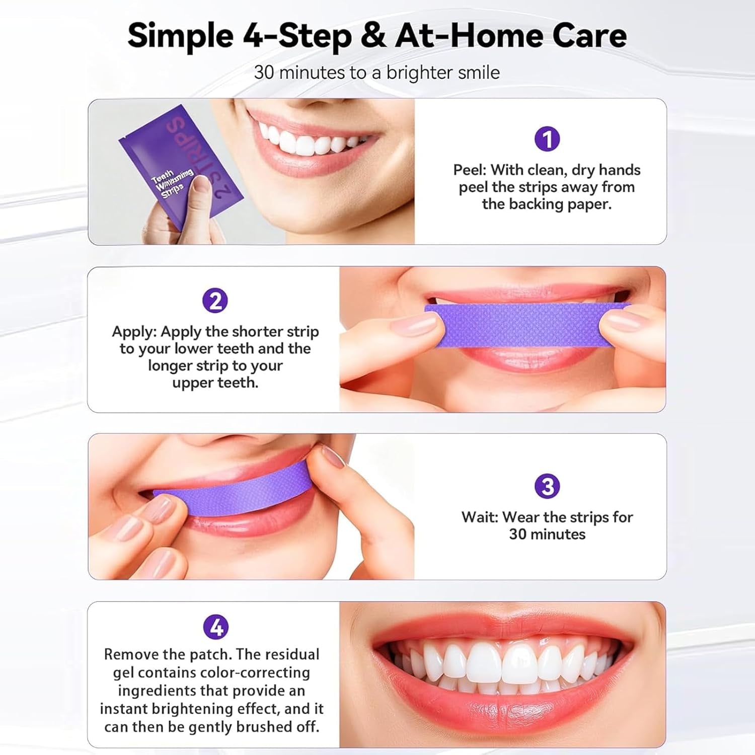 Gentle Purple Teeth Whitening Strips